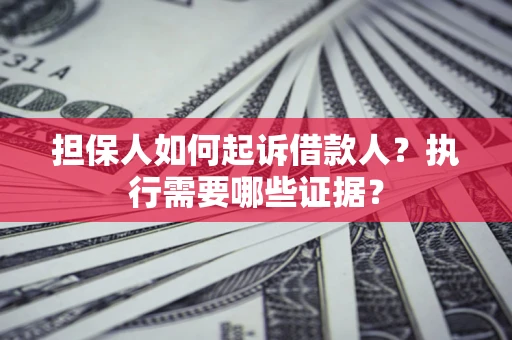 武汉担保人如何起诉借款人？执行需要哪些证据？