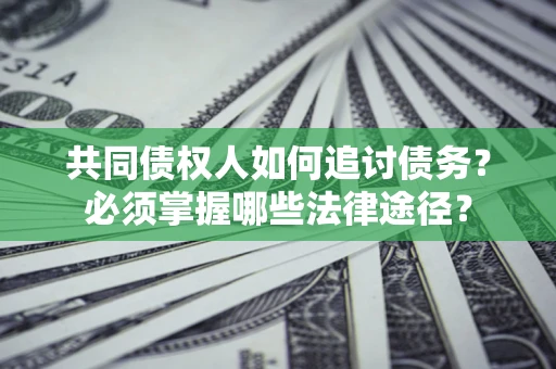 武汉共同债权人如何追讨债务？必须掌握哪些法律途径？